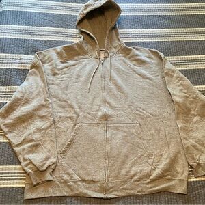 New Hanes Zipper Hoodie - 3XL - Light Gray